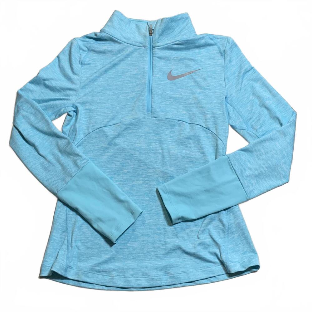 Nike Light Blue Half-Zip Athletic Pullover size M - Picture 1 of 5